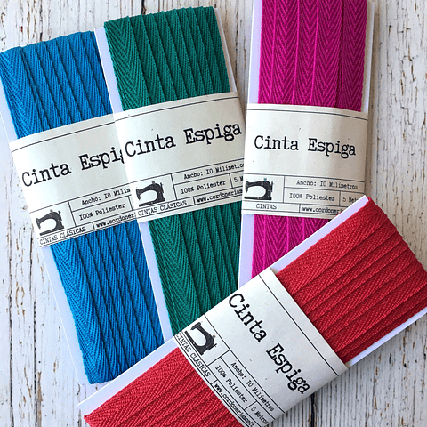 Cinta Espiga poliéster 10mm 5mts