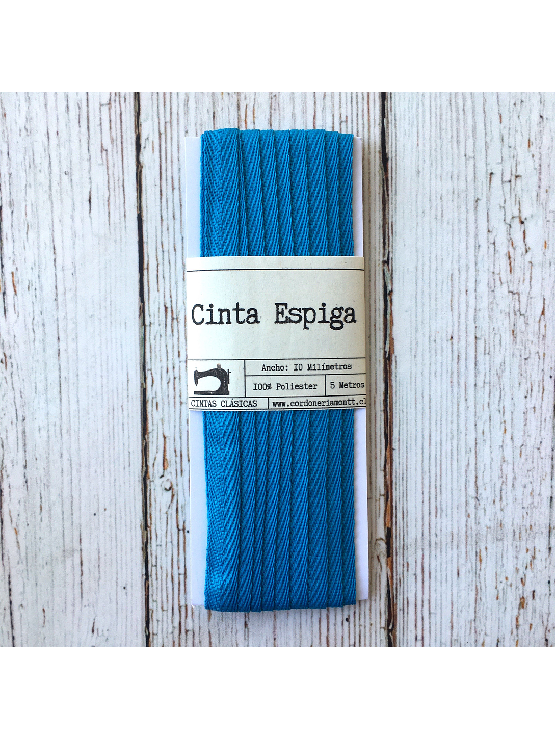 Cinta Espiga poliéster 10mm 5mts 2