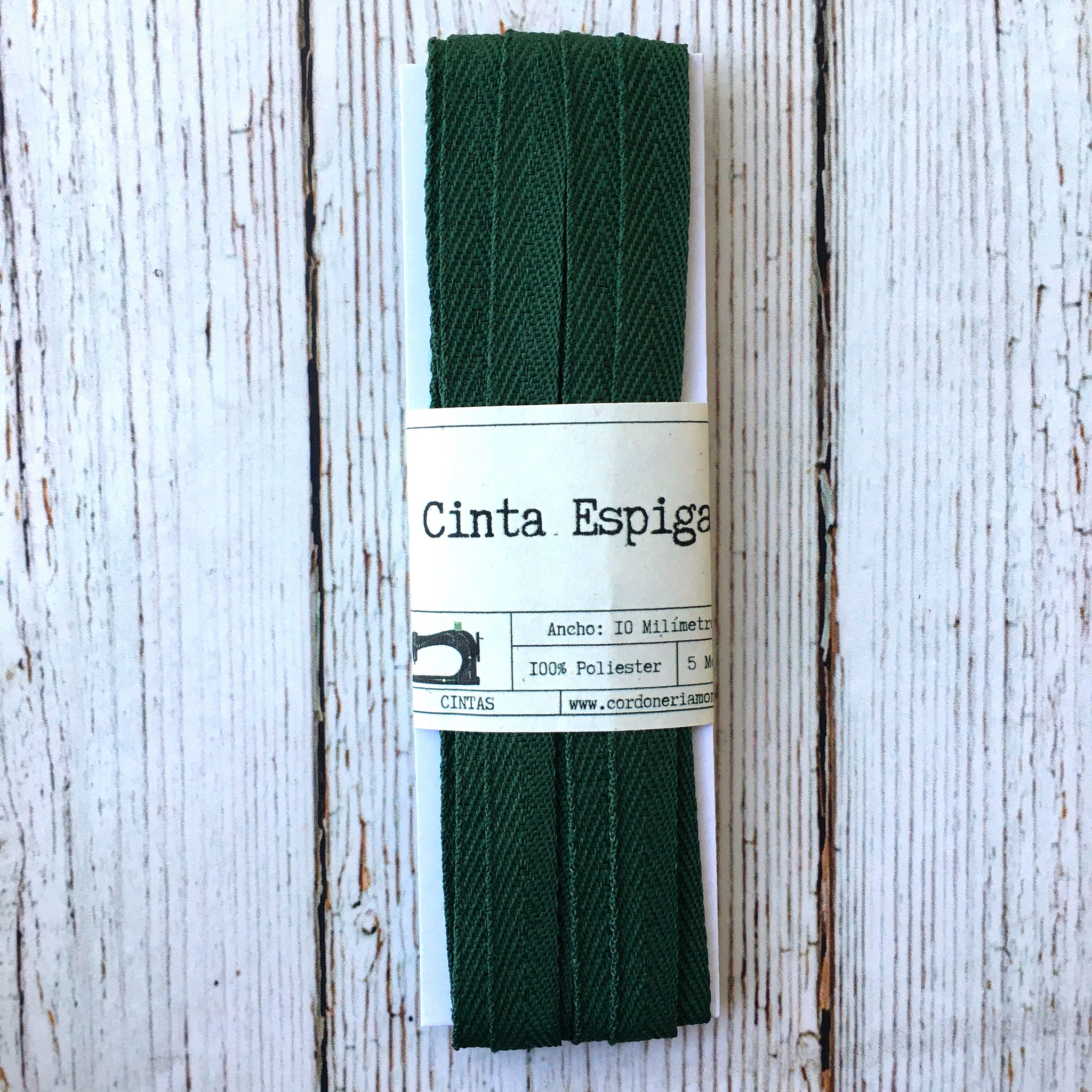 Cinta Espiga poliéster 10mm 5mts 10