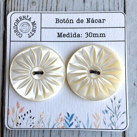Set Botón Nácar Sol