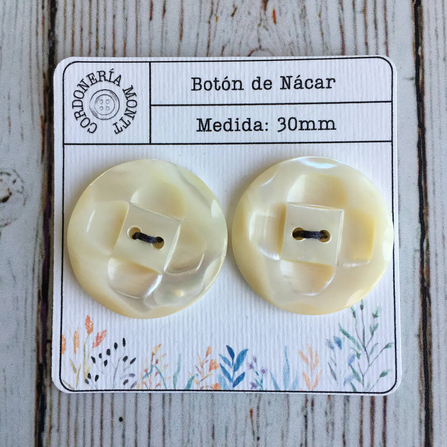Set Botón Nácar Pétalos 1