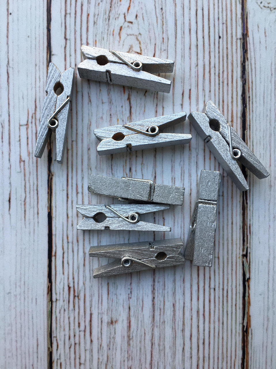 Set Perritos de Madera Plateados 2