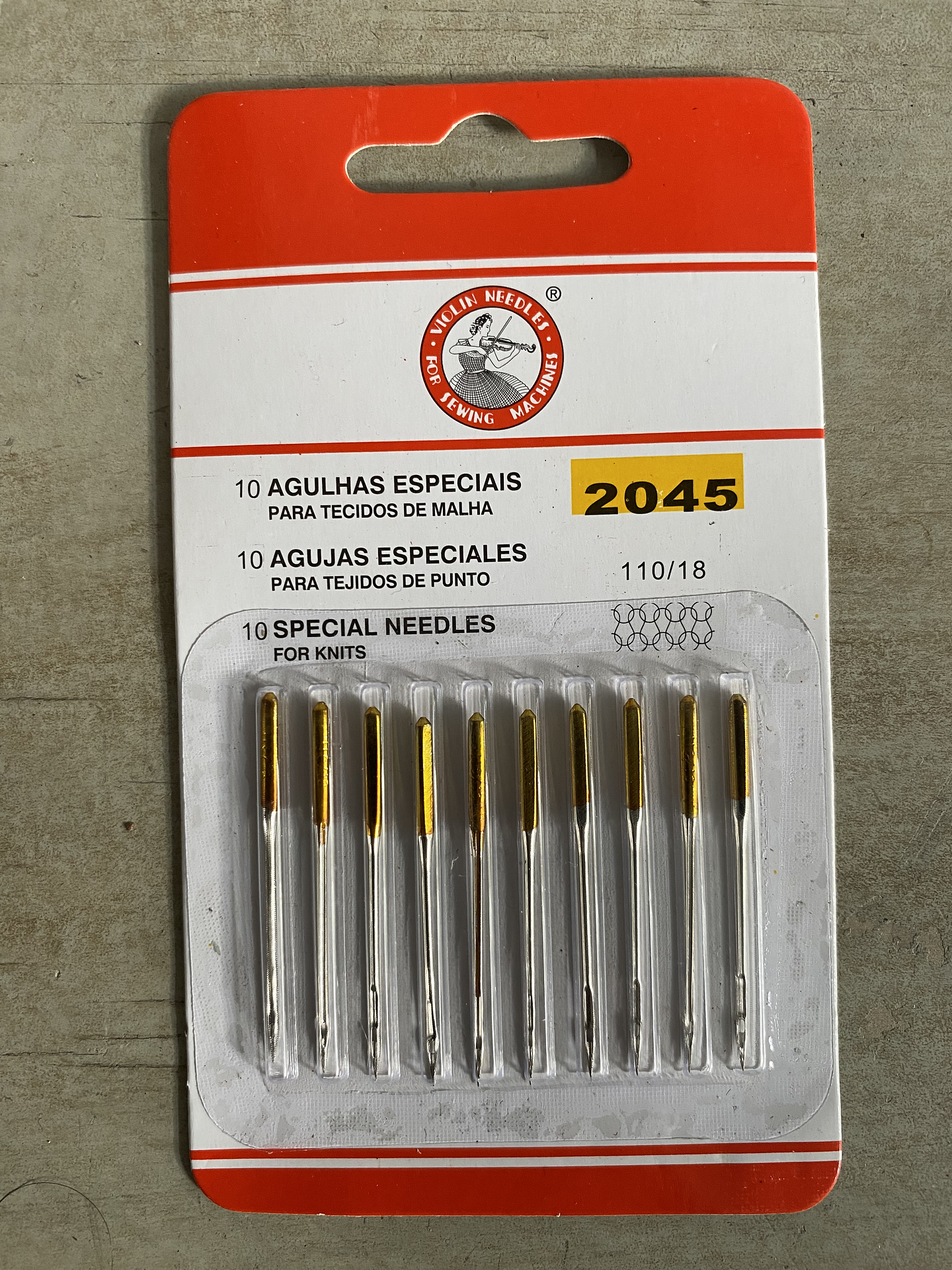 Set agujas para máquina universal 110/18 1