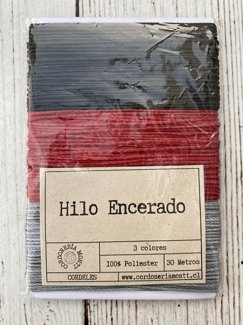 Set 3 colores hilo encerado 