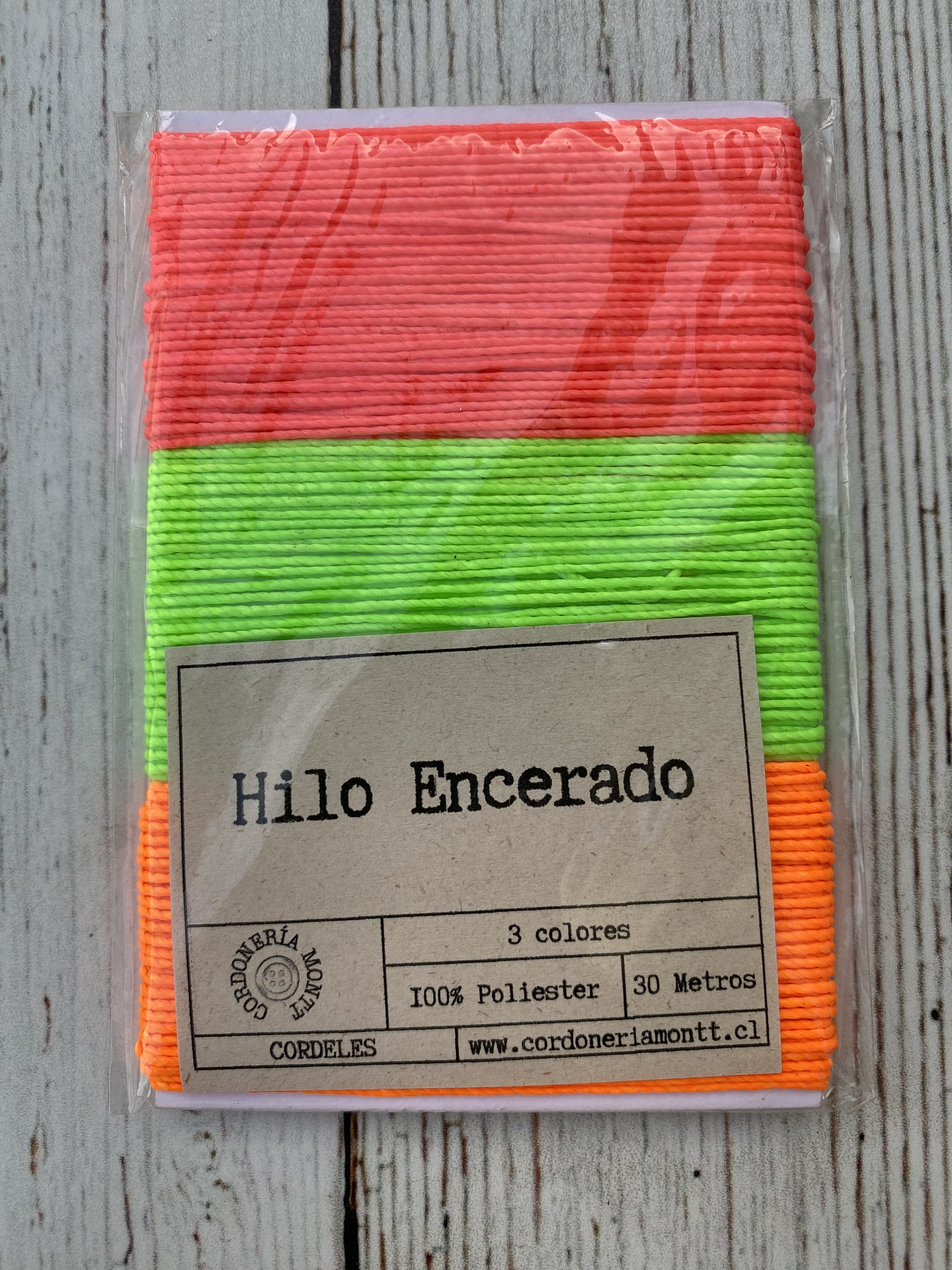 Set 3 colores hilo encerado  4