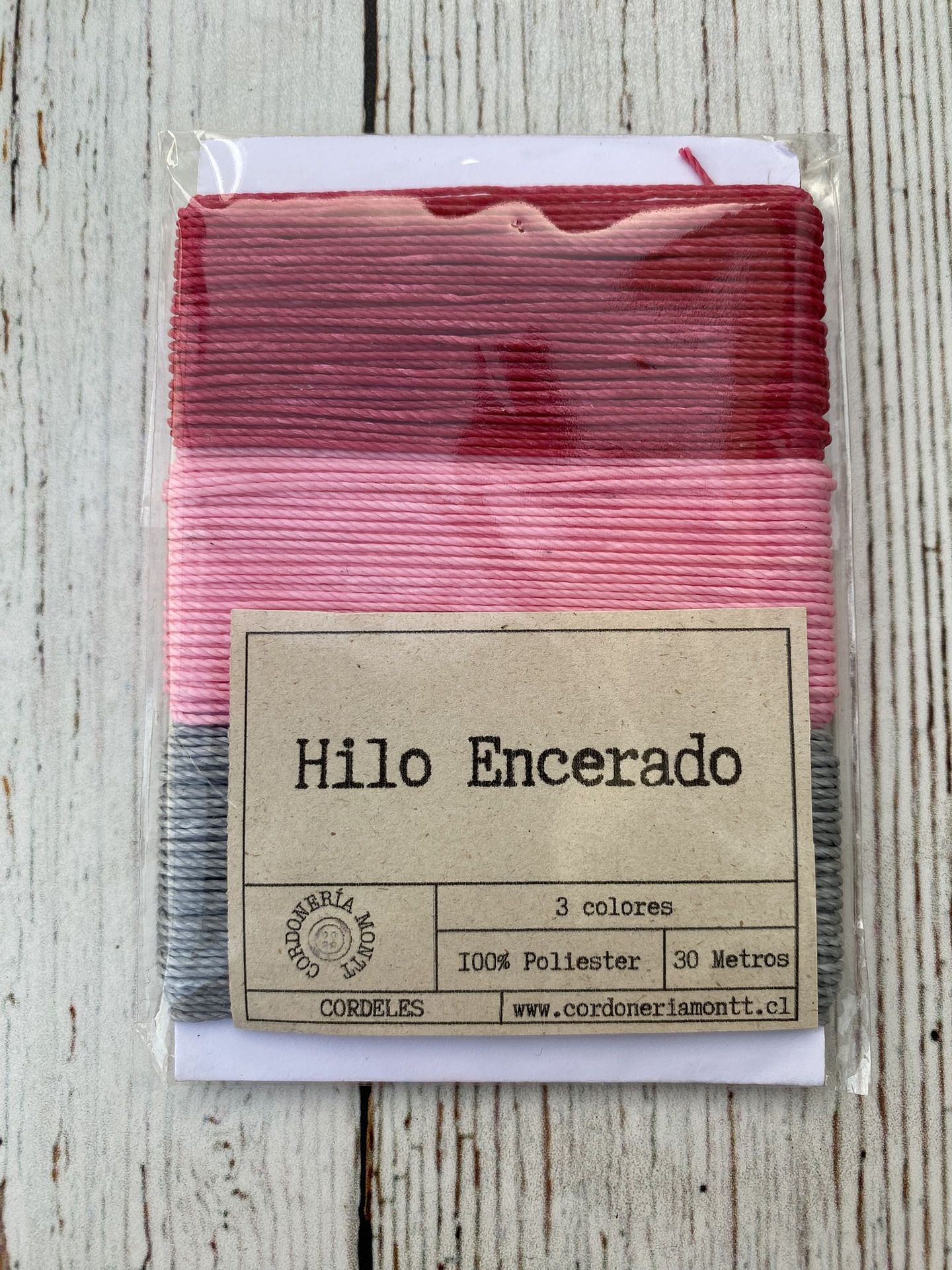 Set 3 colores hilo encerado  6