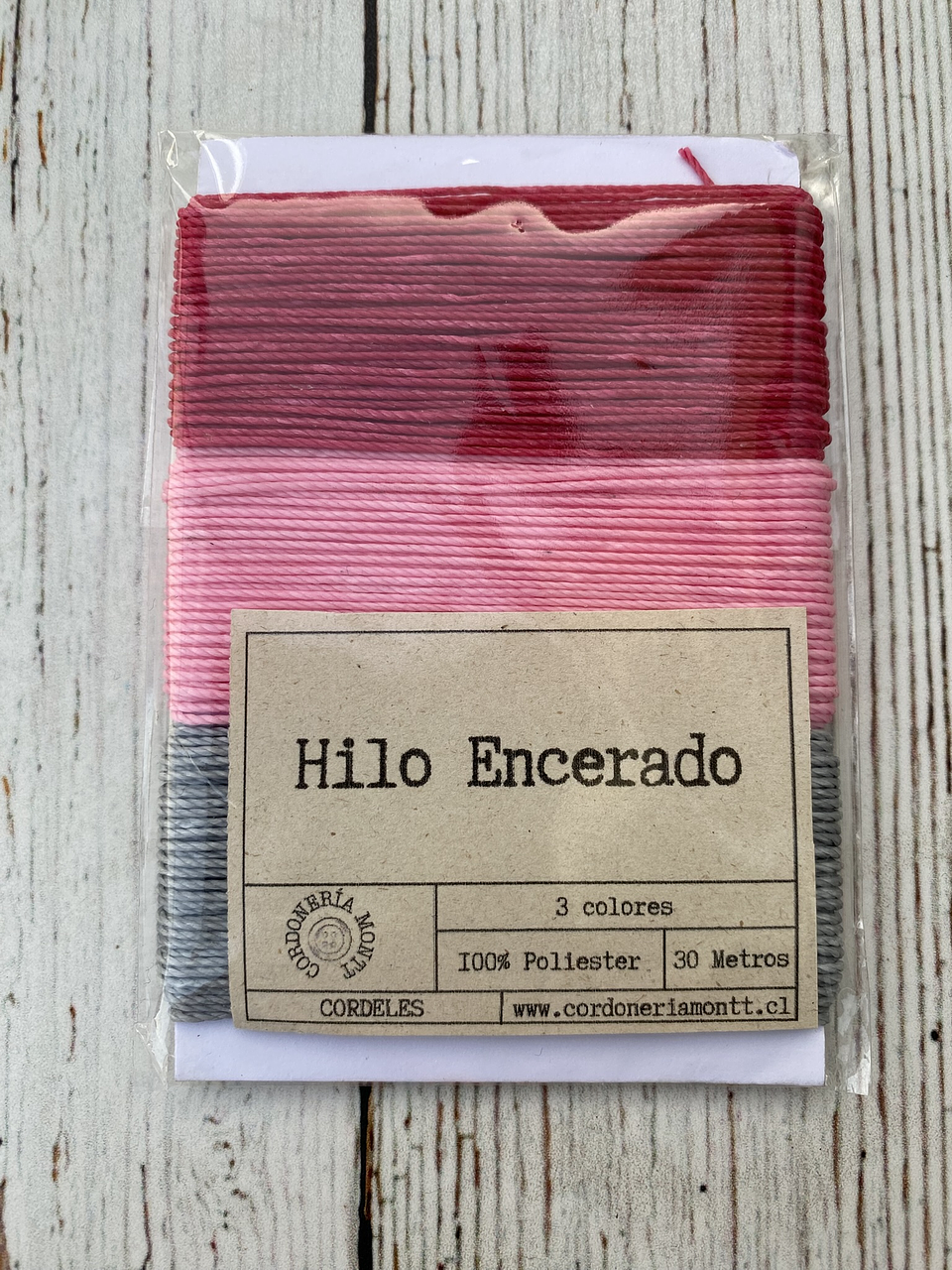 Set 3 colores hilo encerado  6