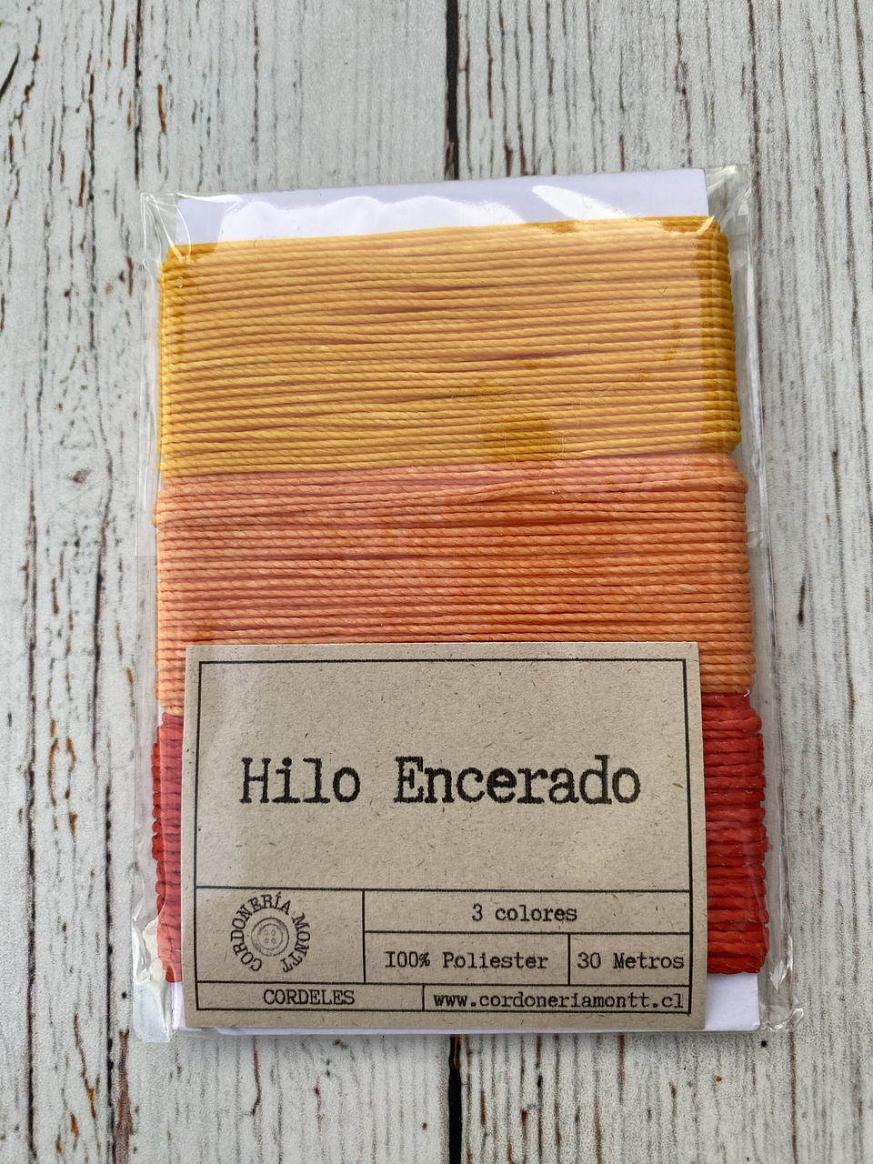 Set 3 colores hilo encerado  7