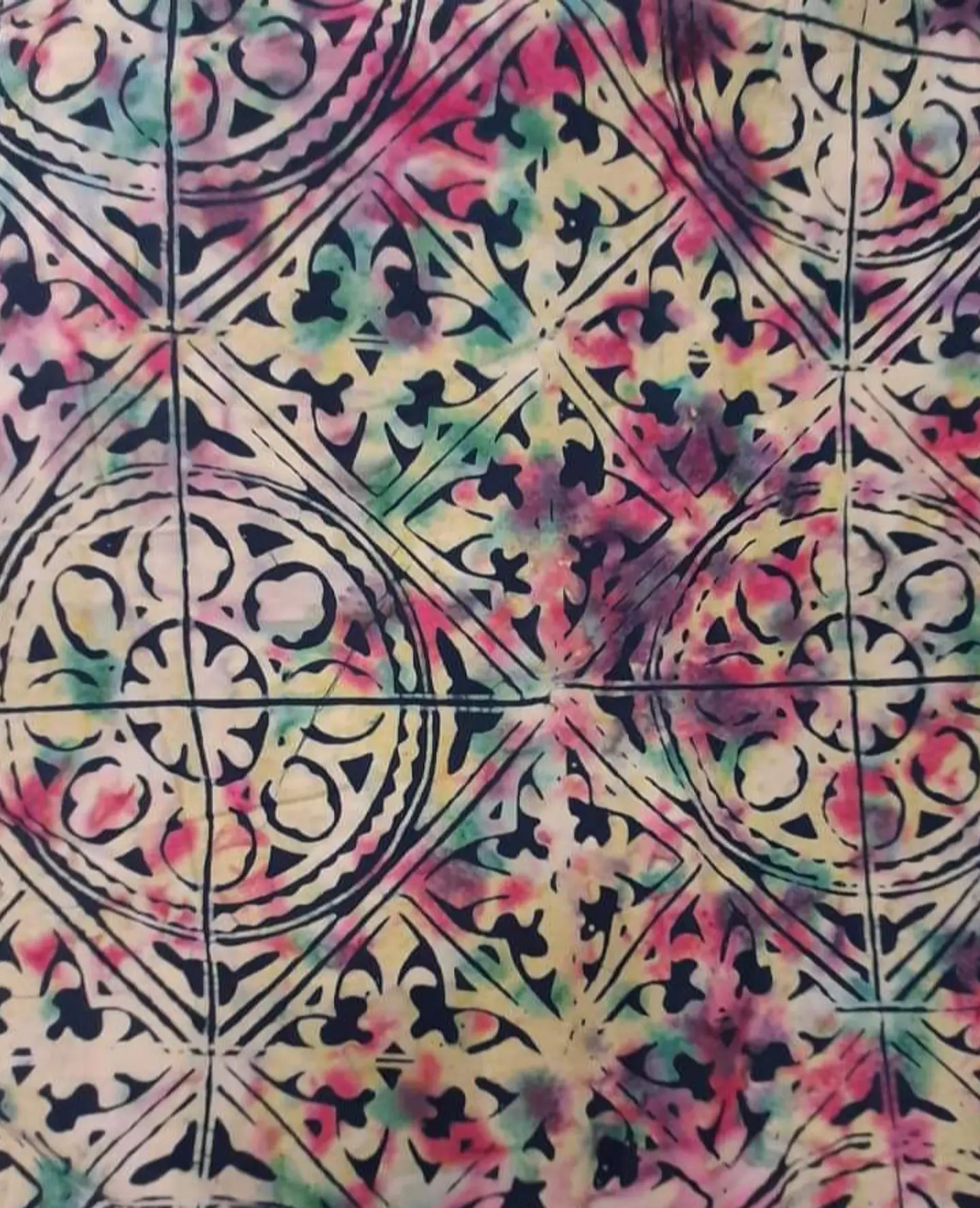 Tela 100% Algodón Batik Azulejos 1
