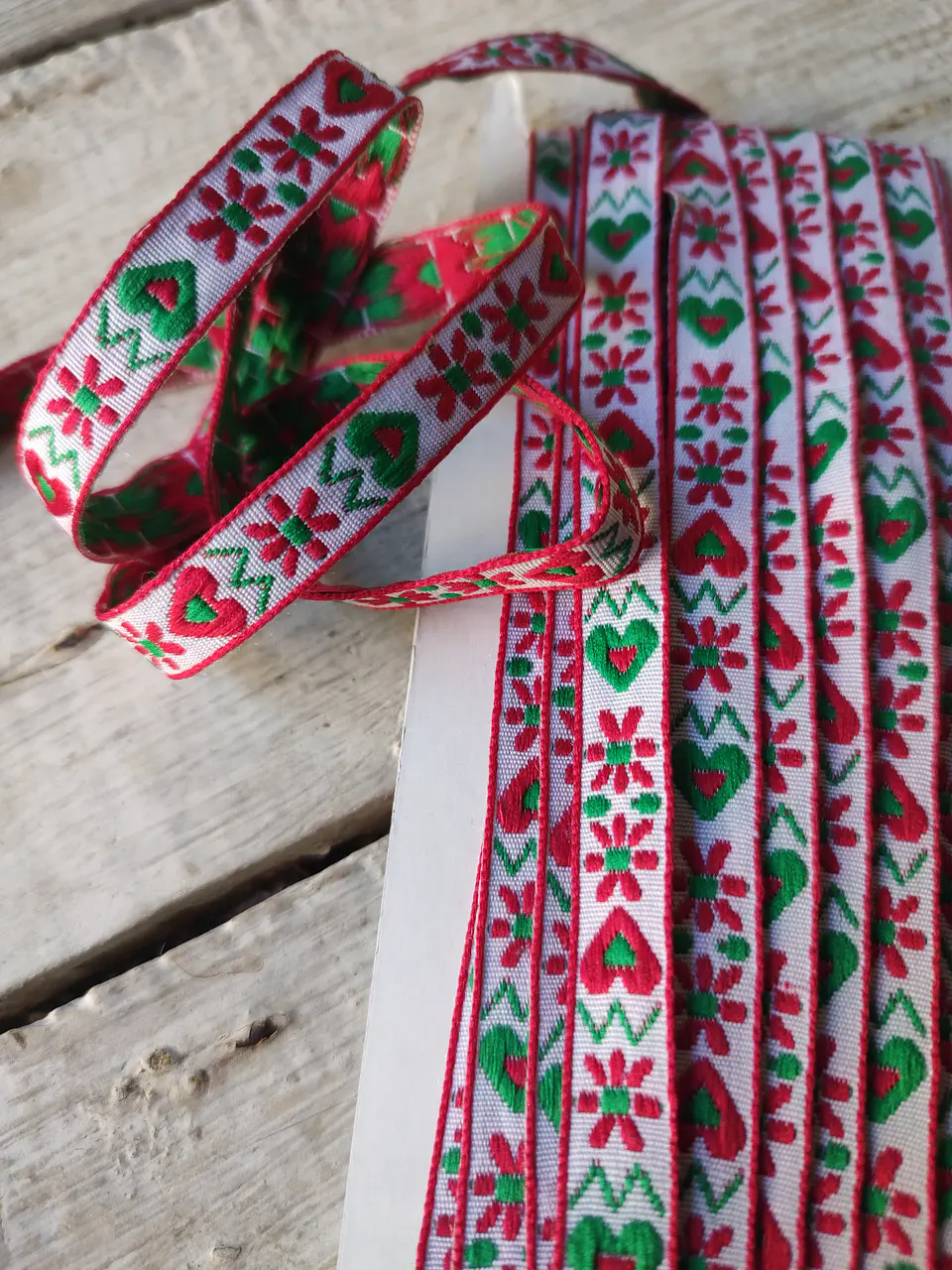 Cinta jacquard Corazones 3mts 1