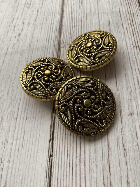 Botón Flor Espiral Dorado