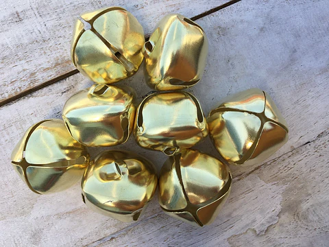 Set 3 sonajeros dorados 38mm