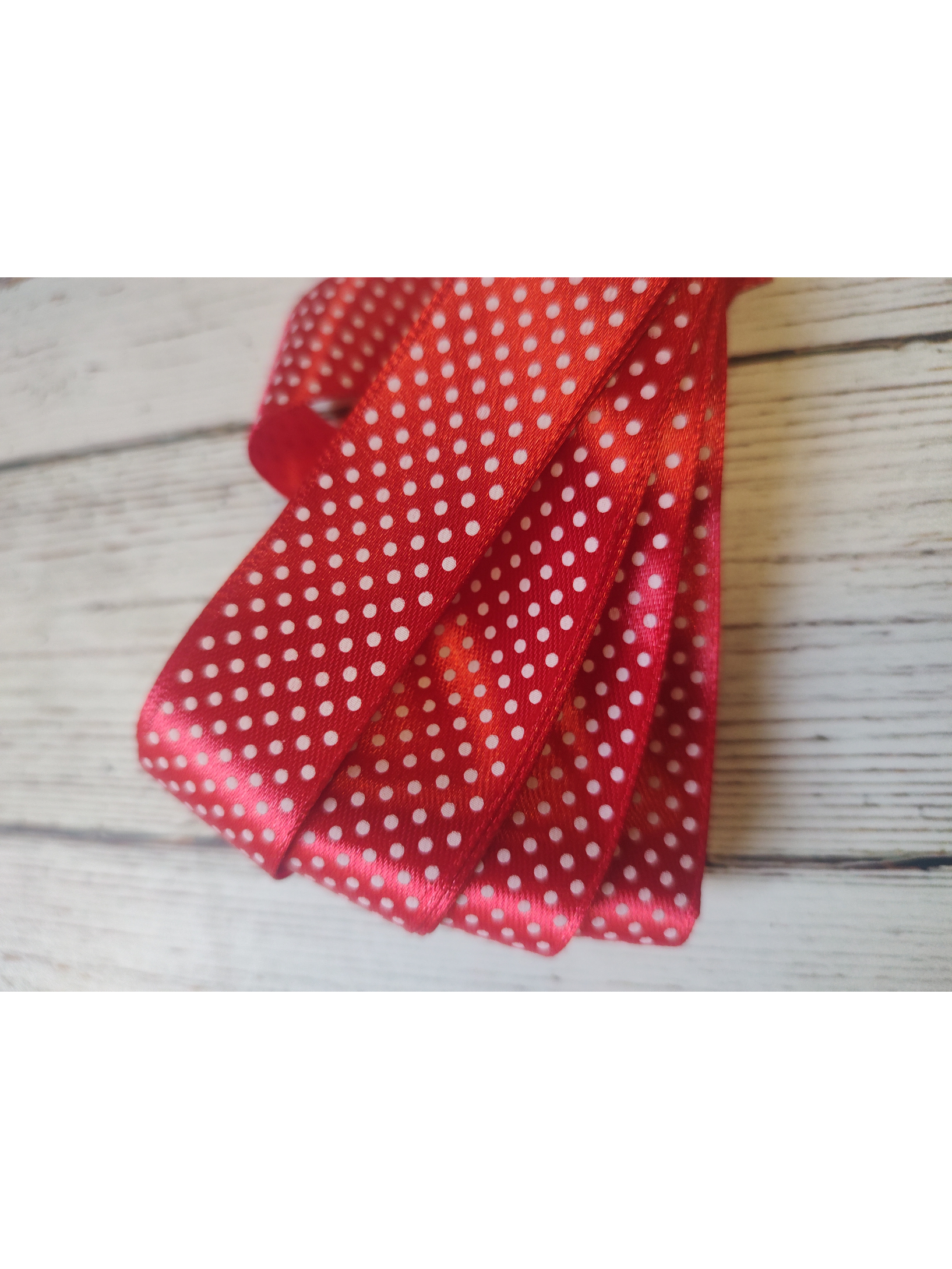 Pieza Cinta Satin Lunares 25mm 10