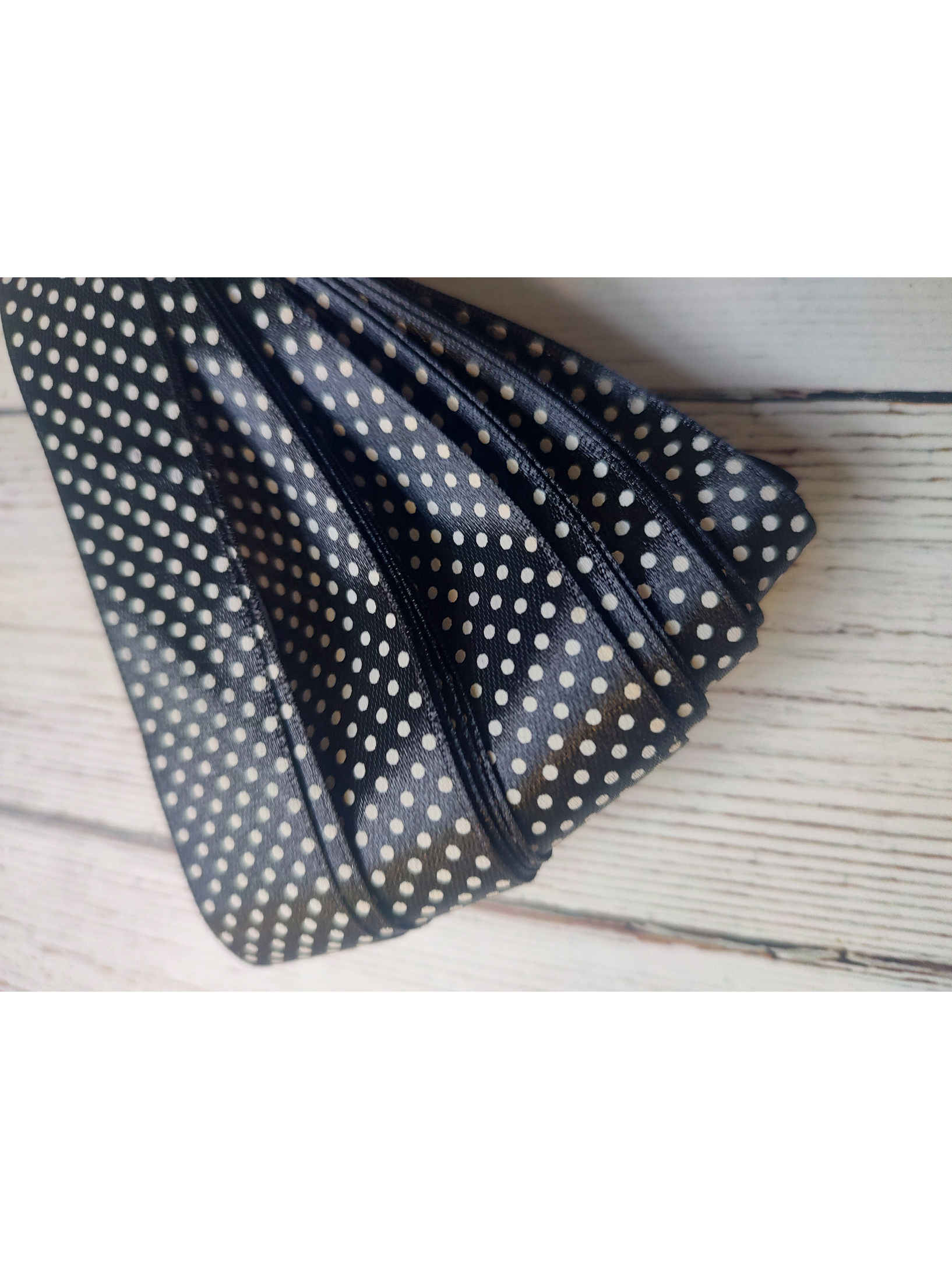 Pieza Cinta Satin Lunares 25mm 12