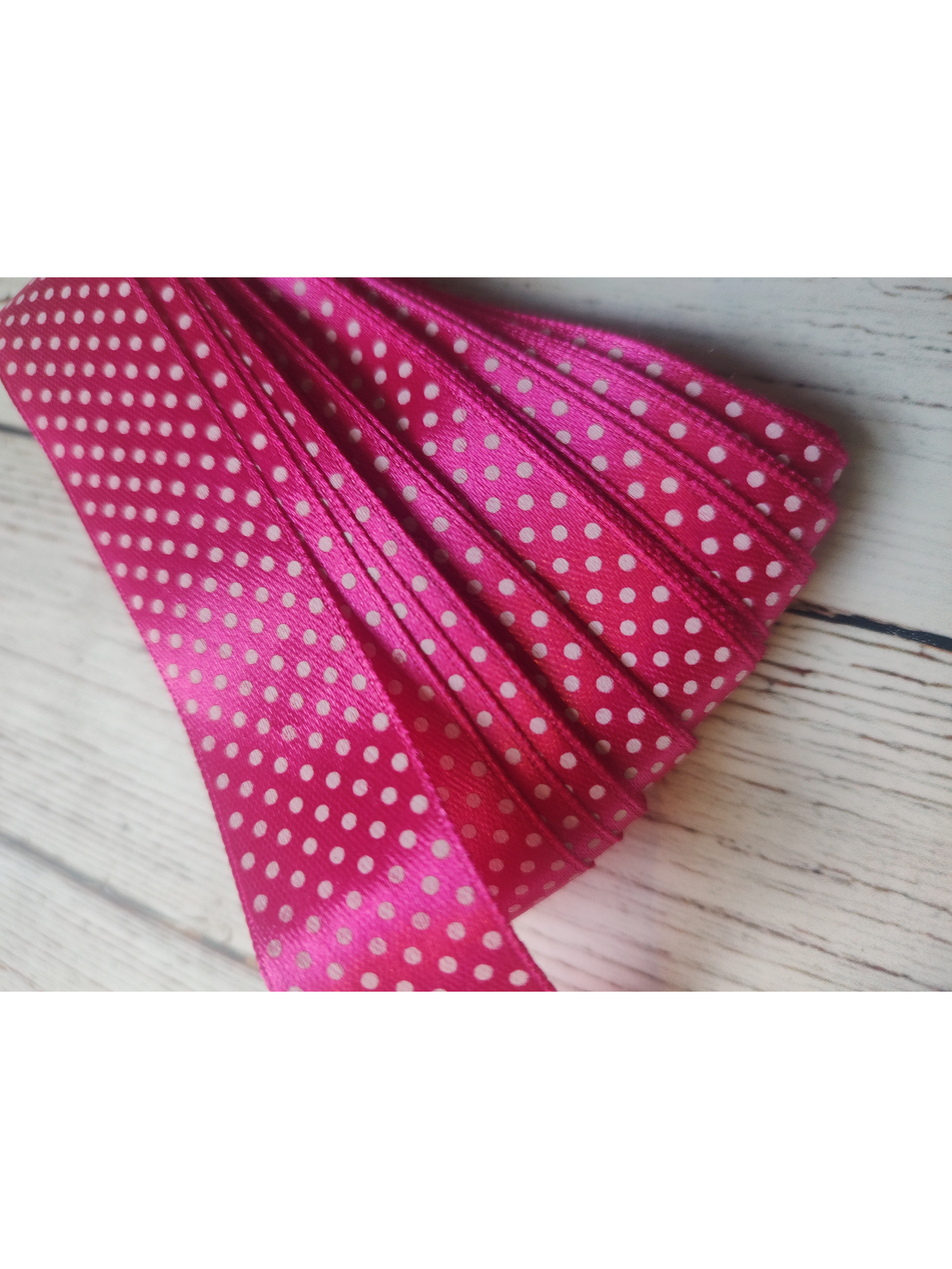 Pieza Cinta Satin Lunares 25mm 14