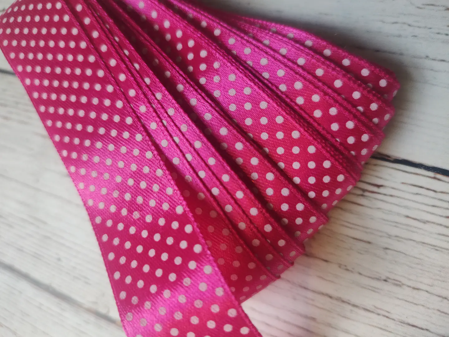 Pieza Cinta Satin Lunares 25mm 14