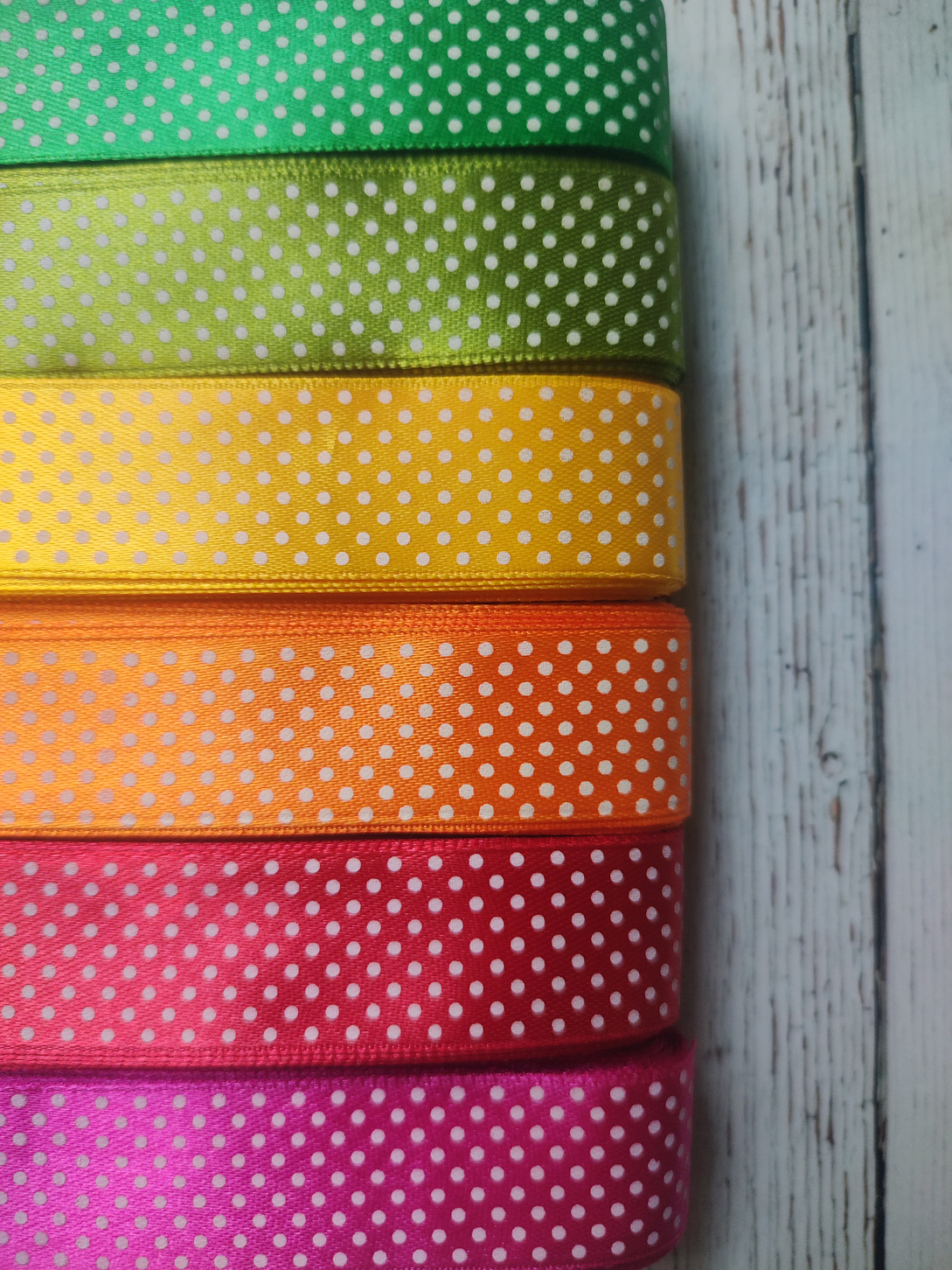 Pieza Cinta Satin Lunares 25mm 1