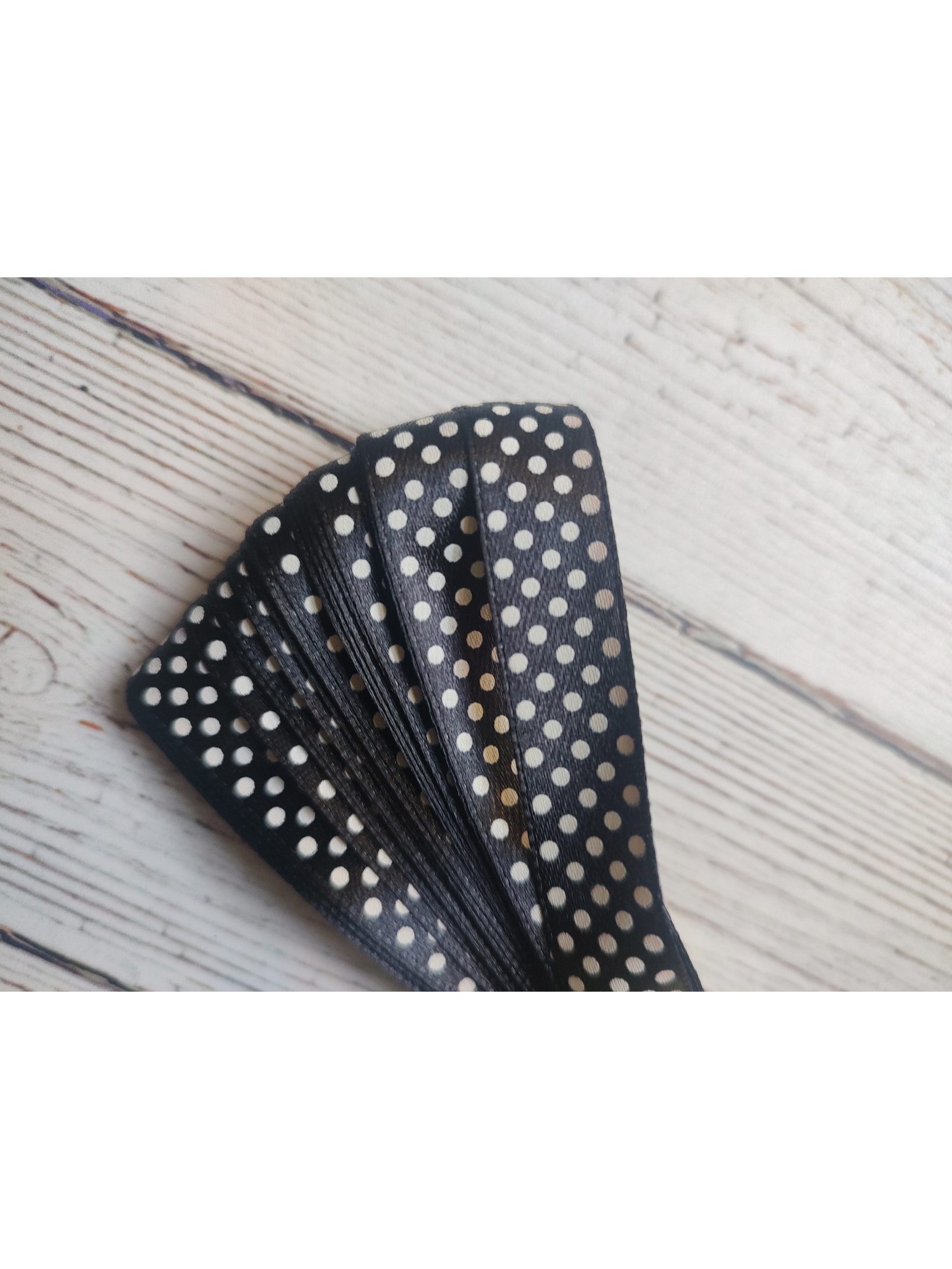 Pieza Cinta Satín Lunares 15mm 7