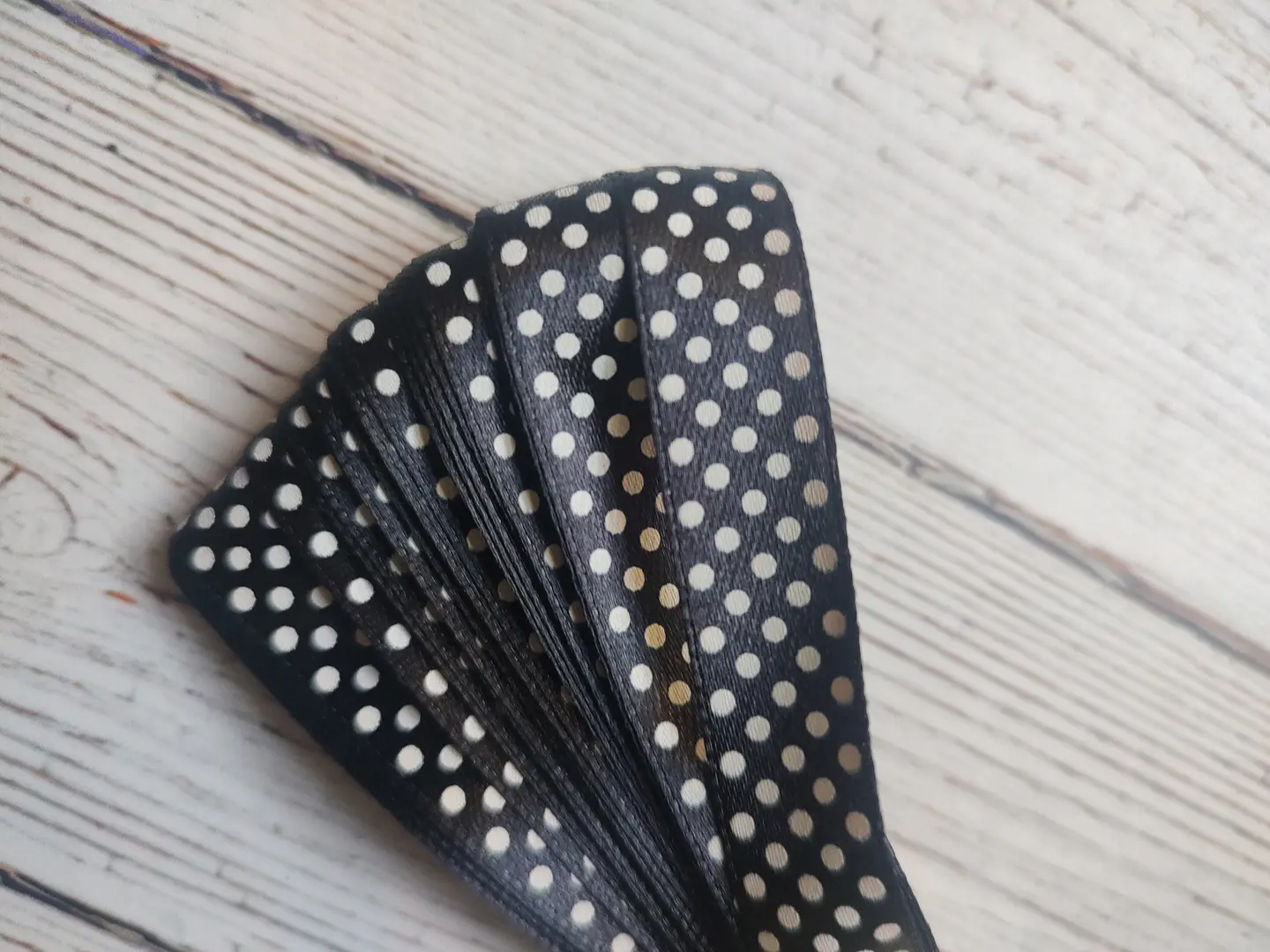 Pieza Cinta Satín Lunares 15mm 7