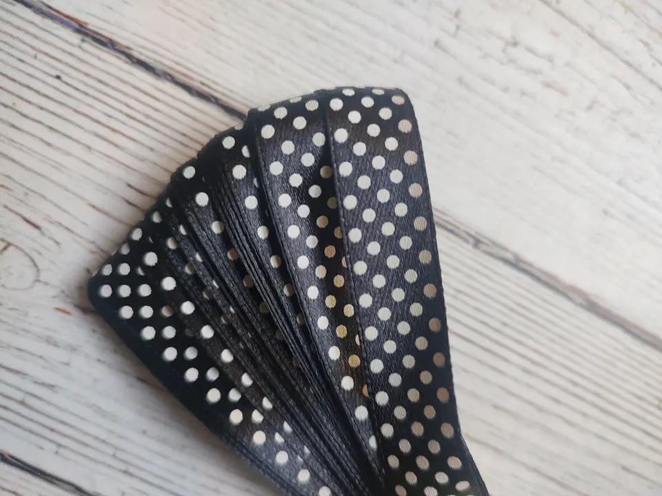 Pieza Cinta Satín Lunares 15mm 7