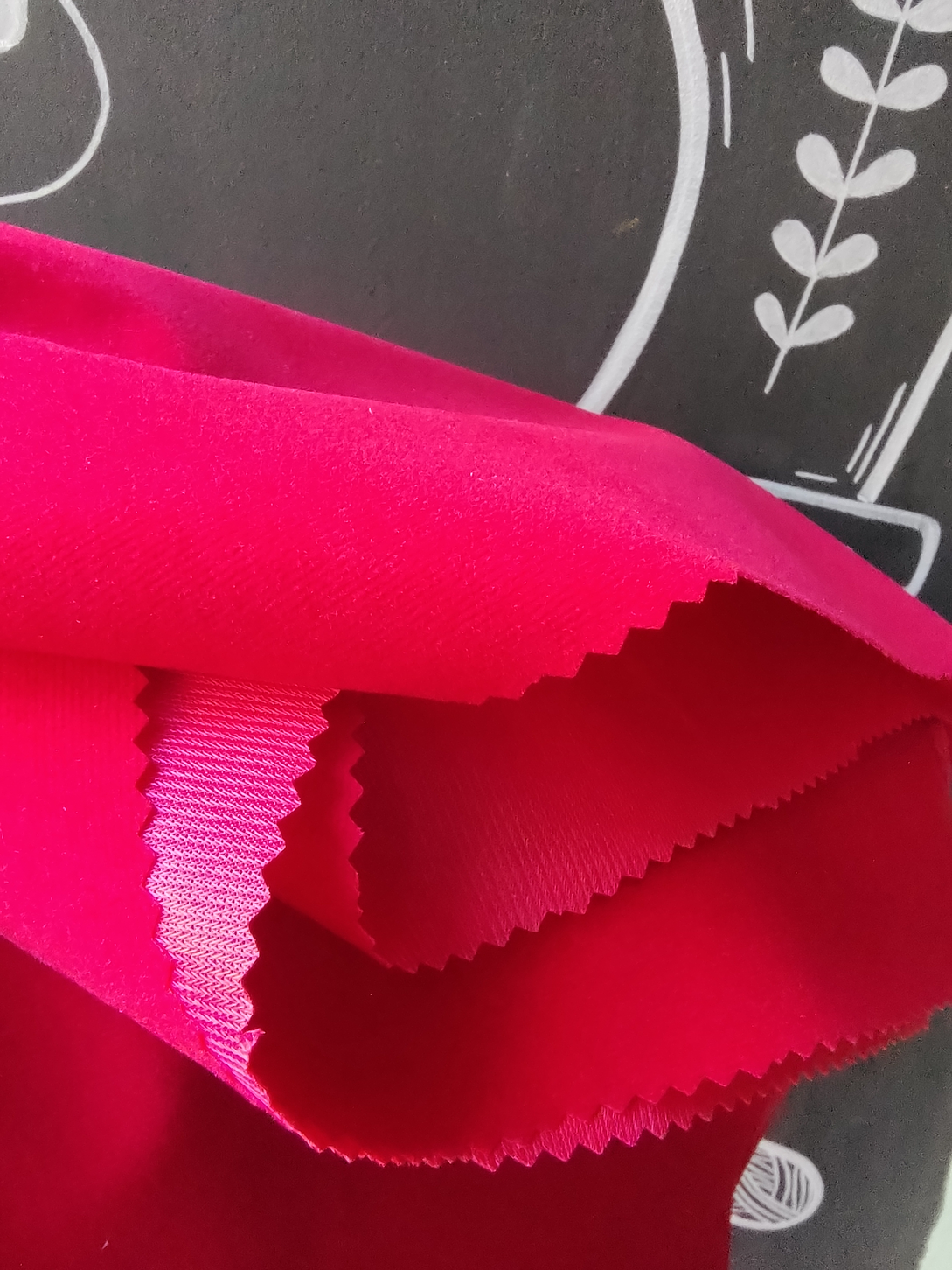 Corte Tela Flocking Roja 3