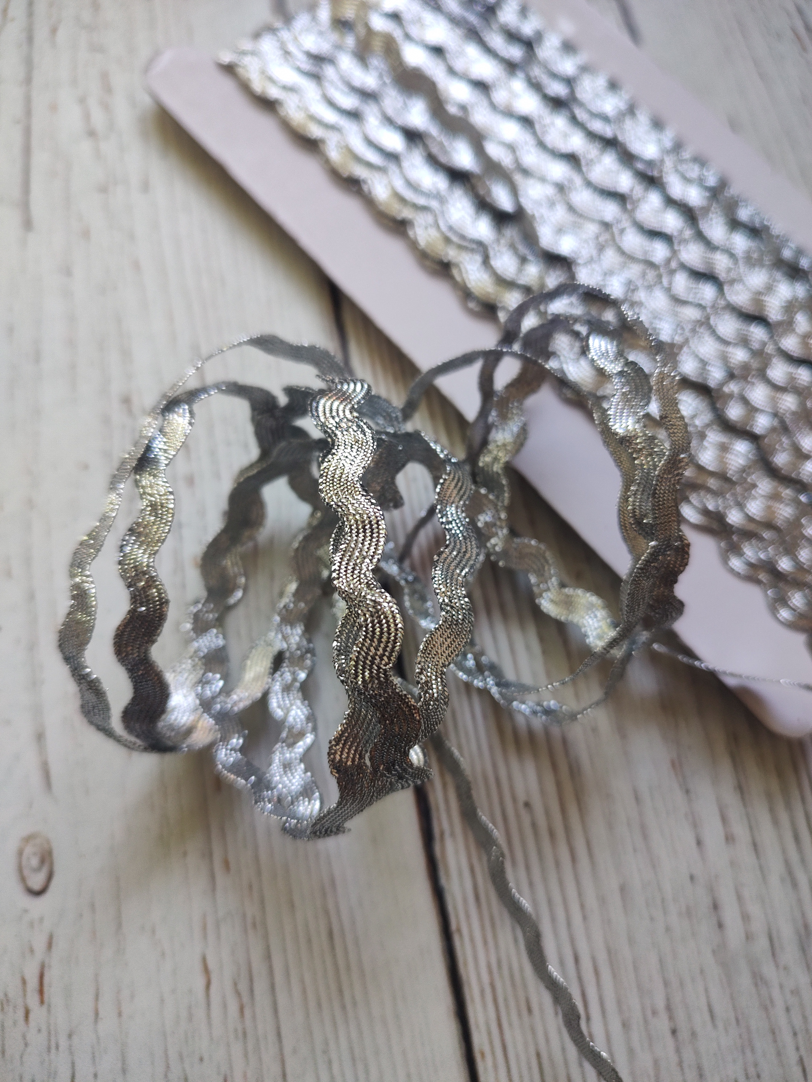 Cinta Zigzag Plateada 20mts 1