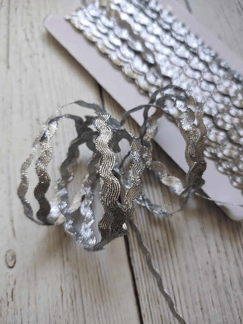 Cinta Zigzag Plateada 20mts