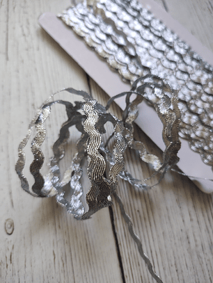 Cinta Zigzag Plateada 20mts