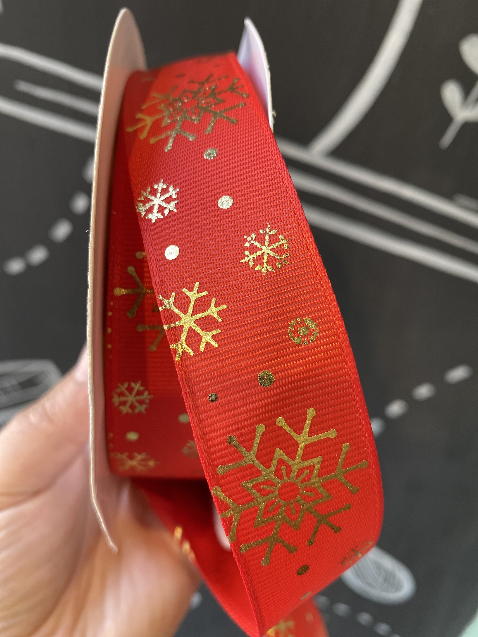 Rollo Cinta Falla Roja Copos 1