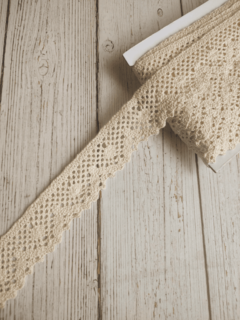 Macramé algodón crudo 30mm