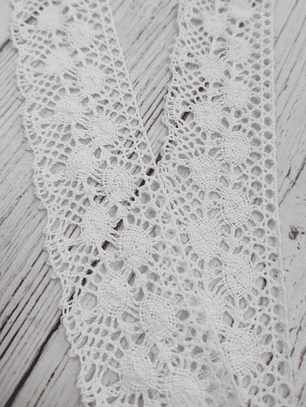 Macramé algodón blanco 40mm