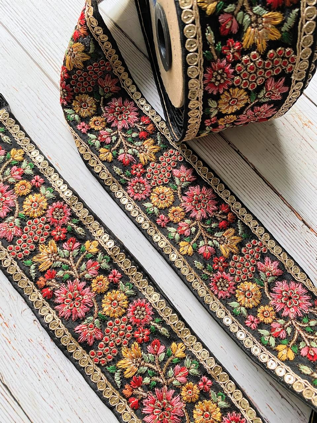 Cinta India Floral por metro 1