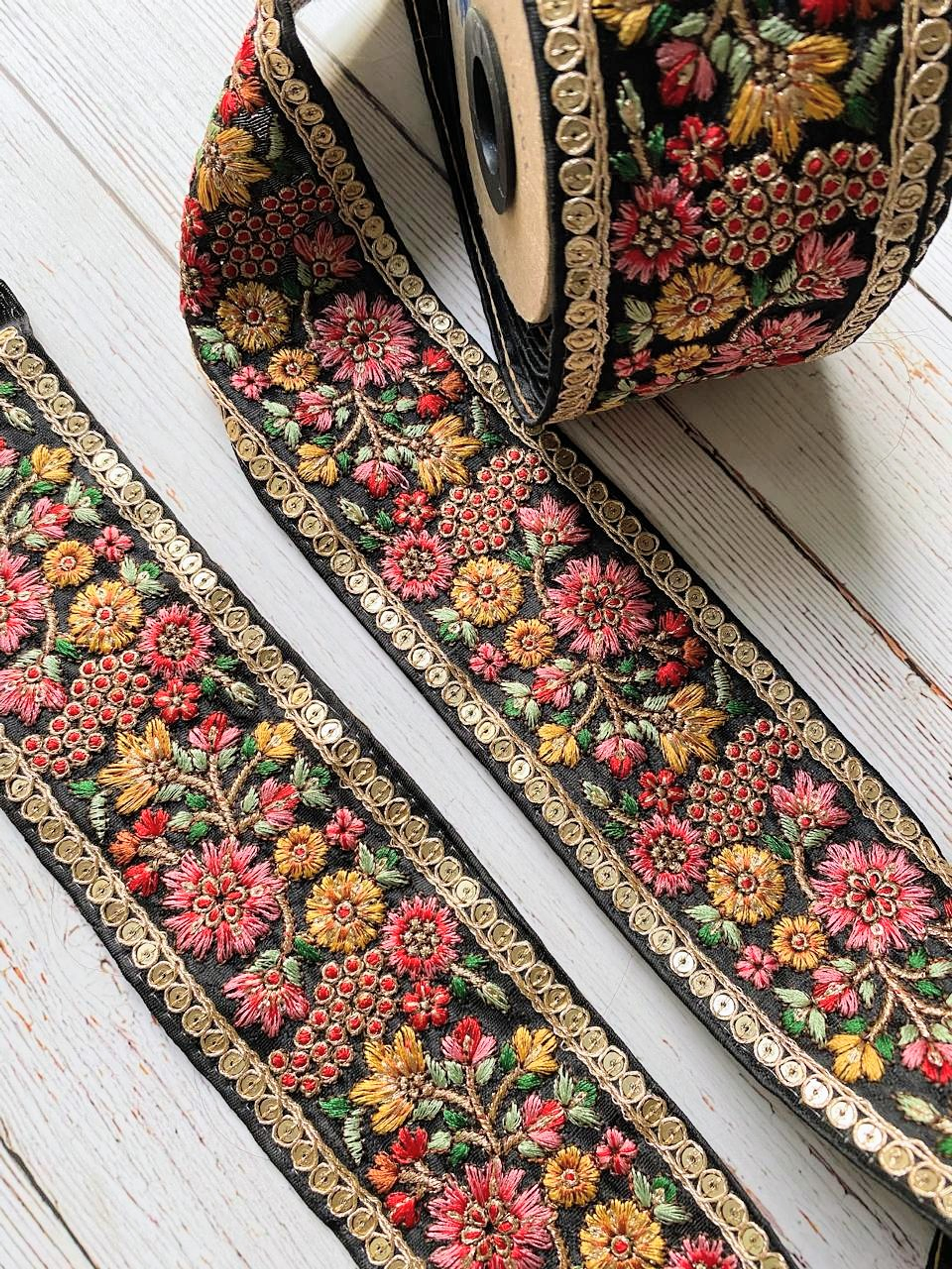 Cinta India Floral por metro 1