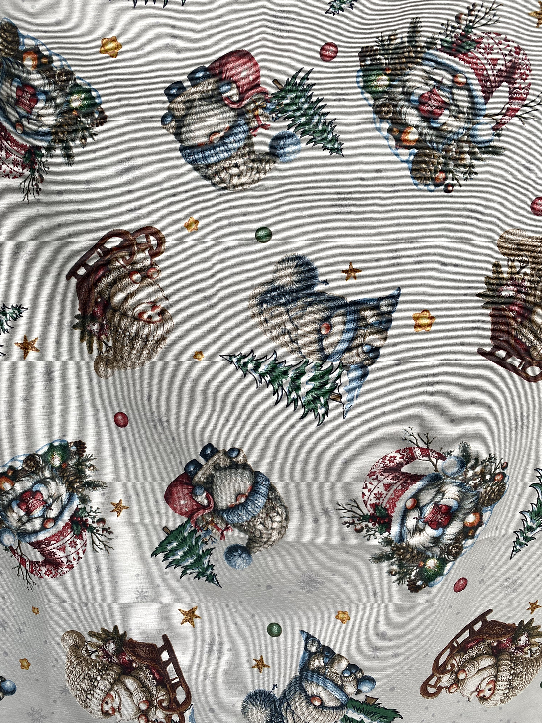 Tela Gnomos Navidad 1