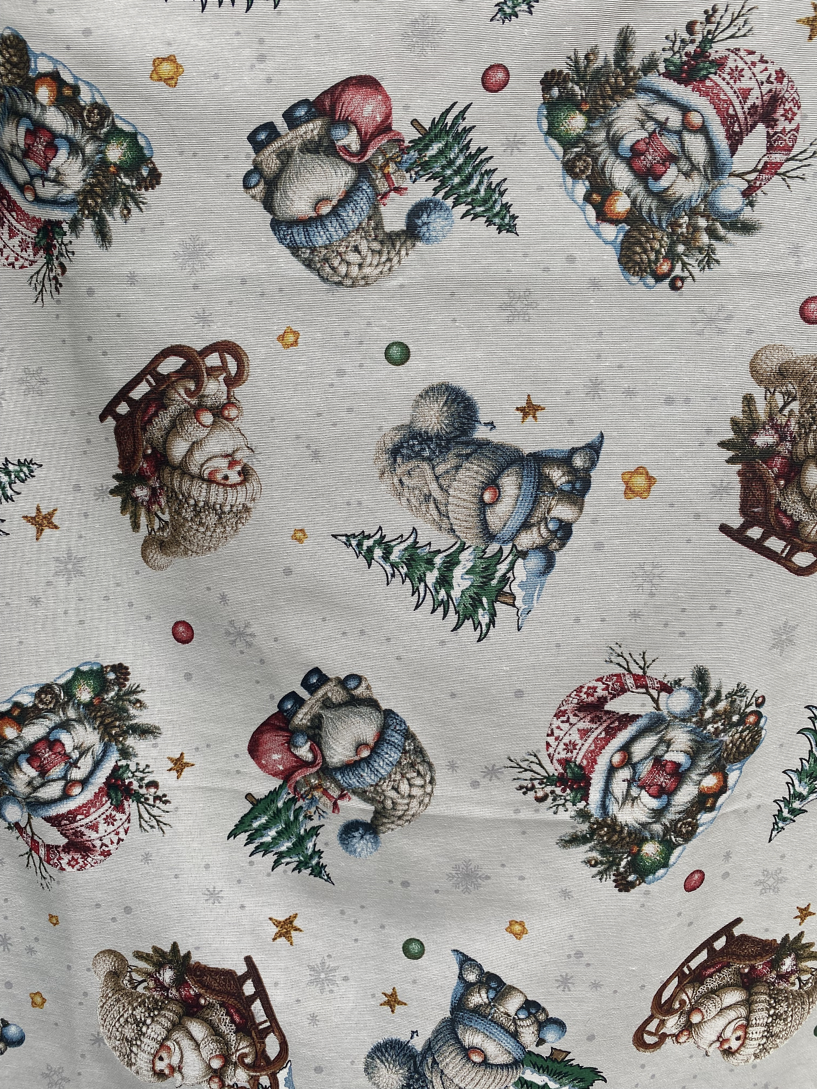 Tela Gnomos Navidad 1