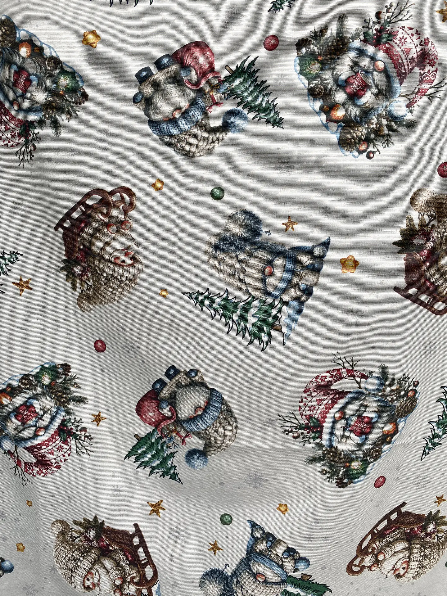 Tela Gnomos Navidad 1