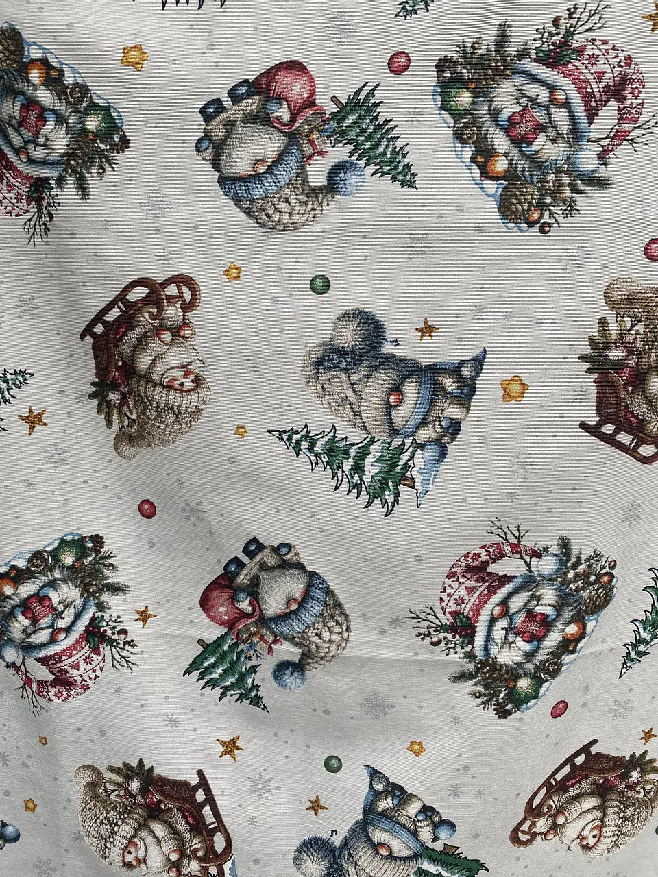 Tela Gnomos Navidad 1