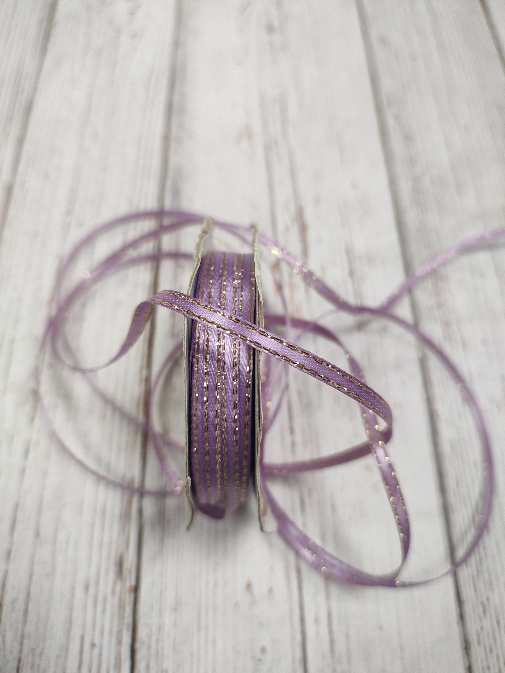 Rollo Cinta satín lúrex 3mm 20