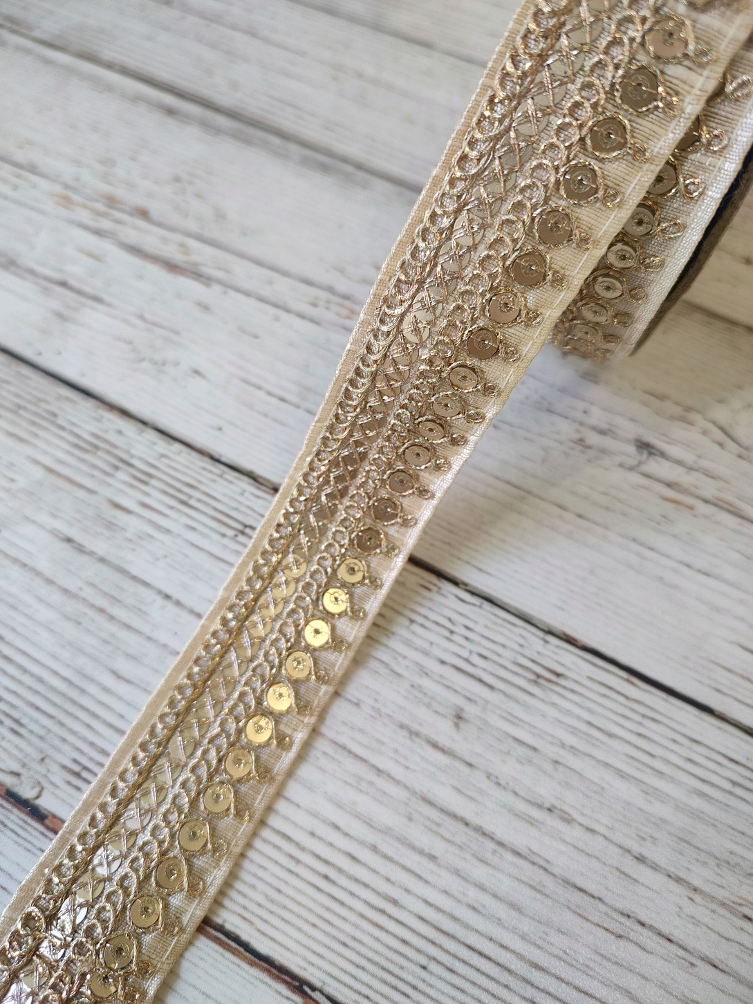 Cinta bordada india por metro 1