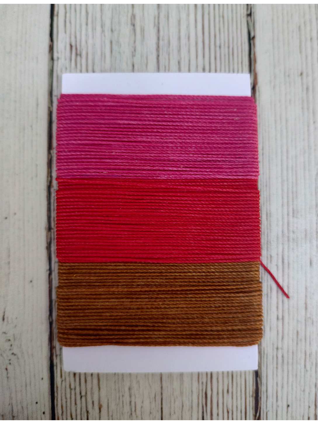 Set 3 colores hilo encerado  9