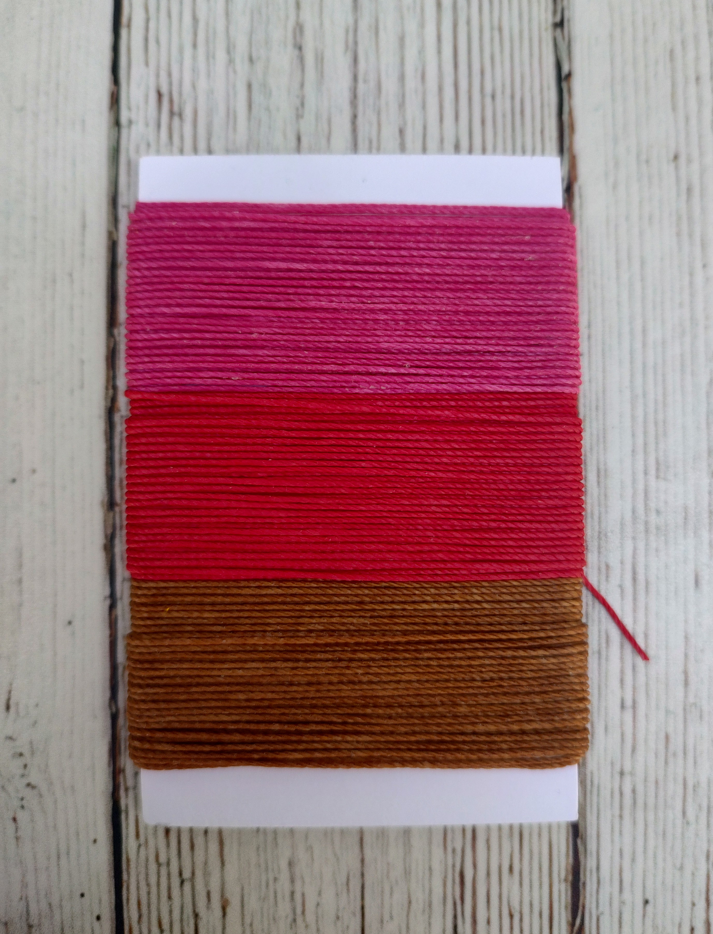 Set 3 colores hilo encerado  9