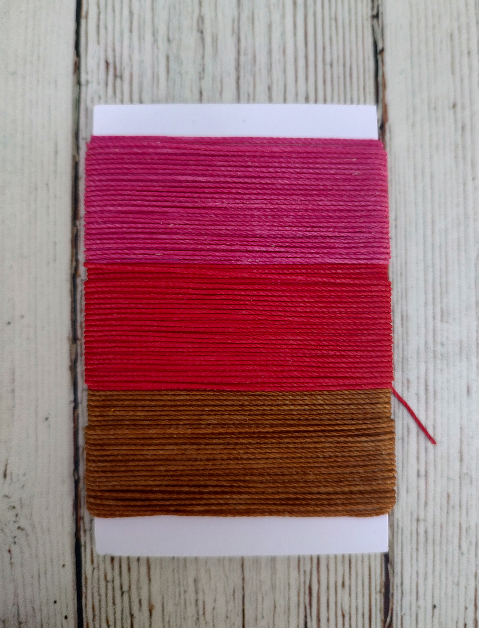 Set 3 colores hilo encerado  9