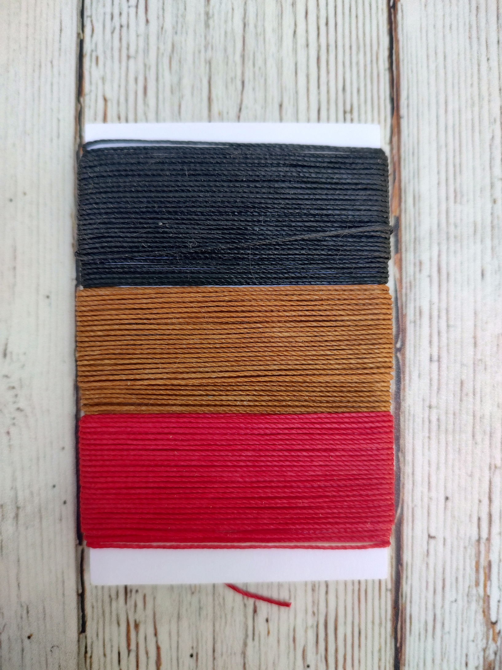 Set 3 colores hilo encerado  13