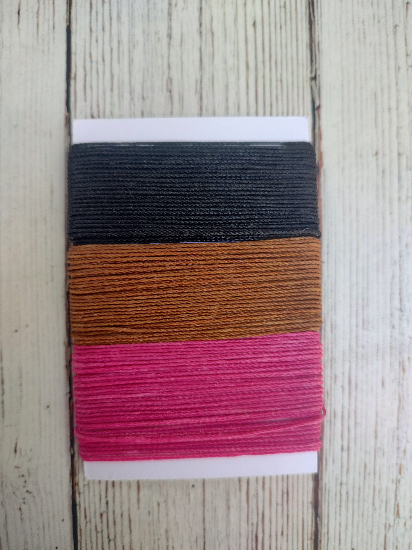 Set 3 colores hilo encerado  14