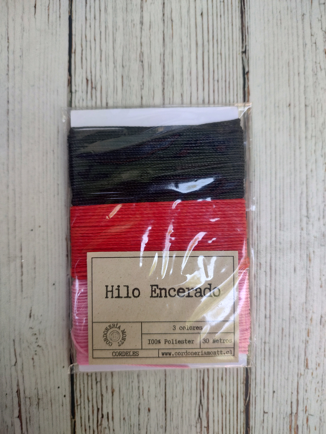 Set 3 colores hilo encerado  15