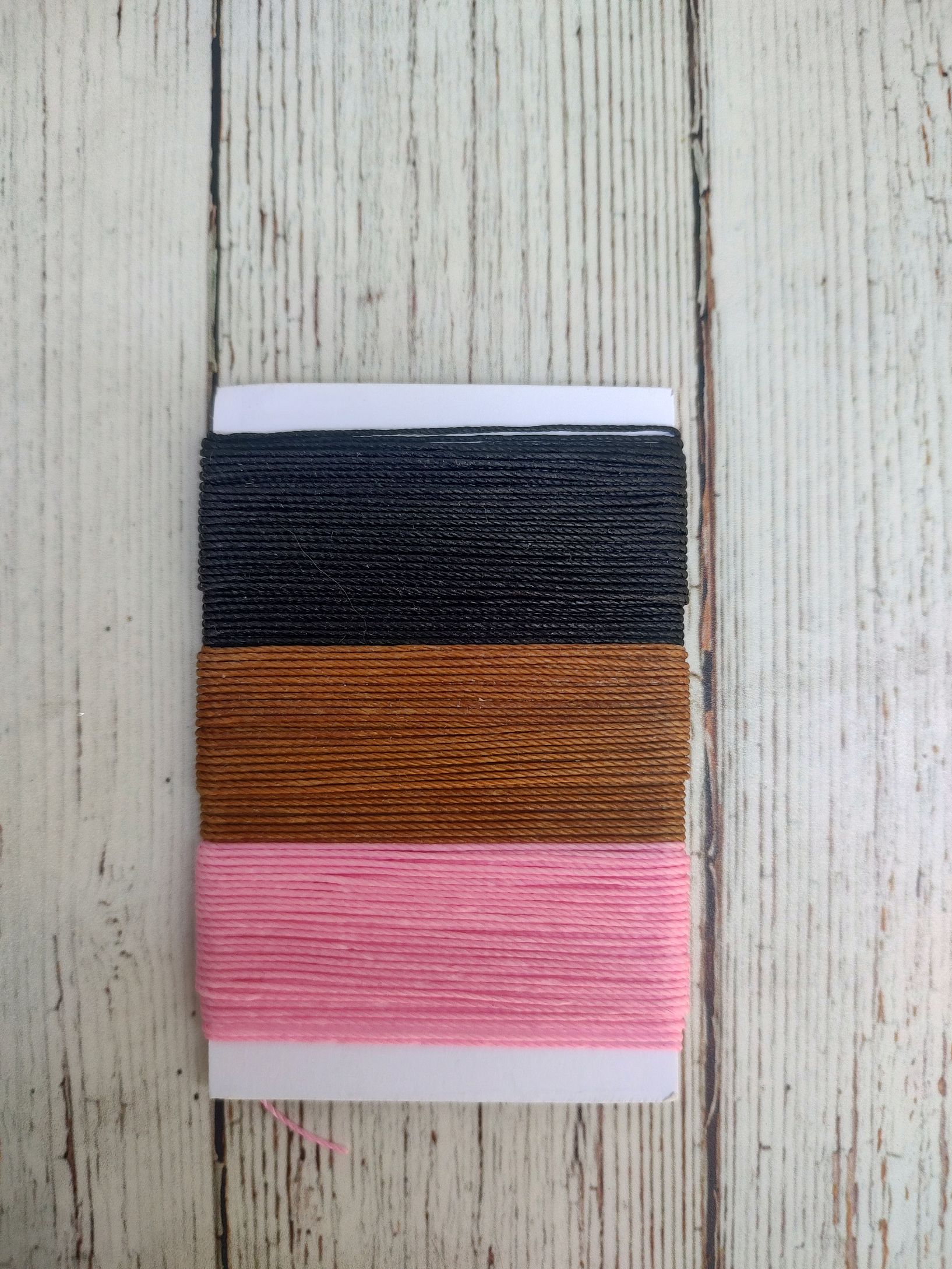 Set 3 colores hilo encerado  17