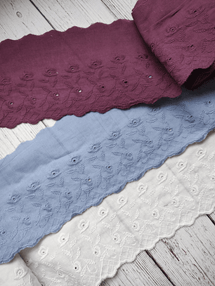 Broderie Florcitas 12cm por metro