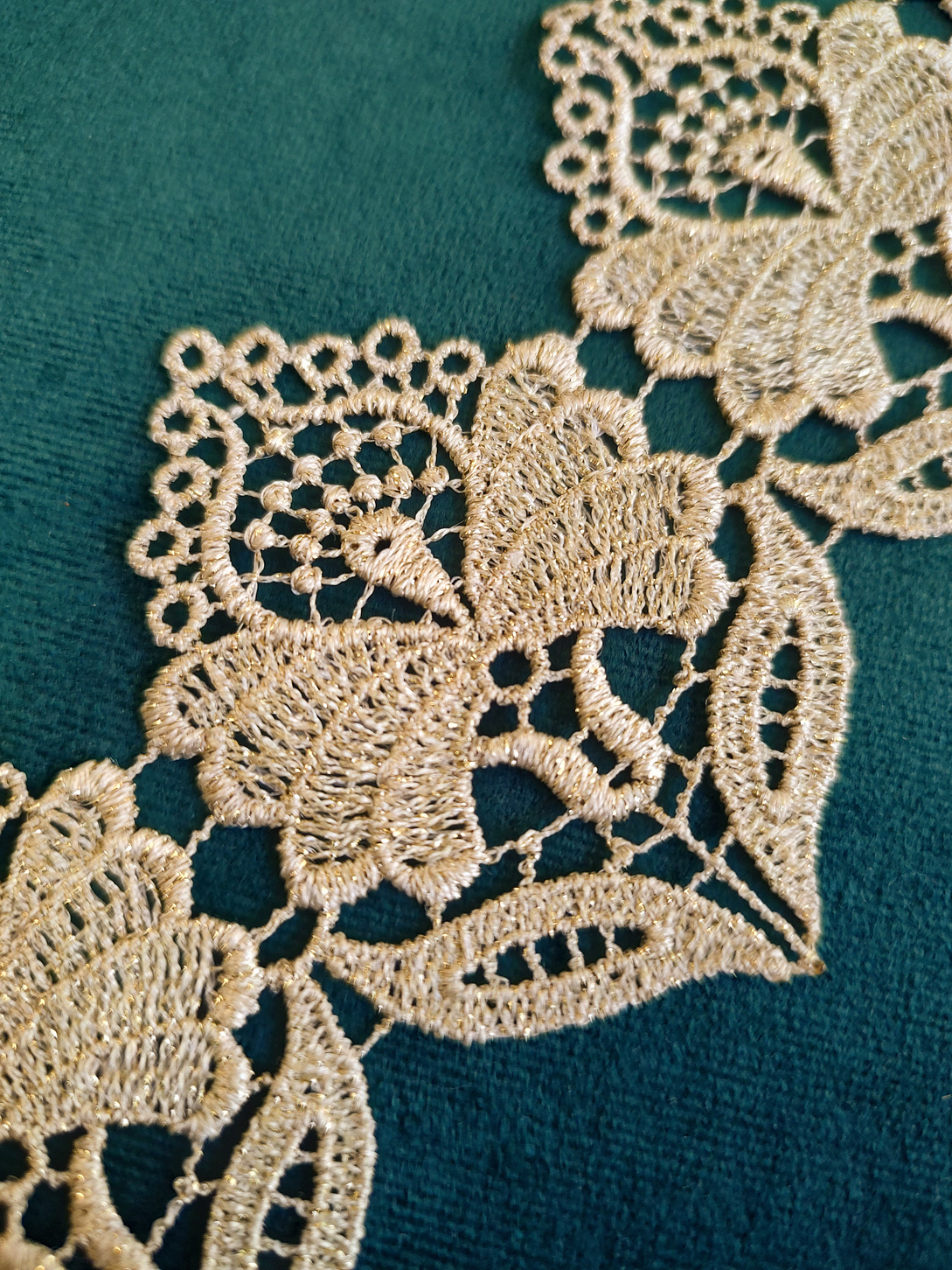 Encaje Macramé Lirio Beige 1