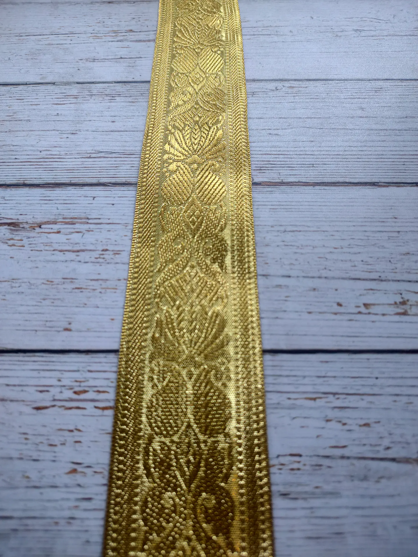 Cinta Jacquard Dorada por metro 4