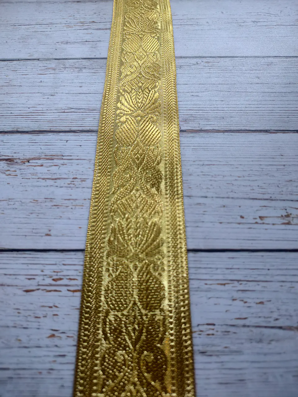 Cinta Jacquard Dorada por metro 4